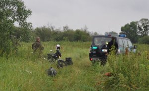 Zatrzymany "motocyklista" przewożący przemycone papierosy