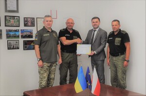 Konsul Generalny Ukrainy podczas spotkań z funkcjonariuszami NOSG