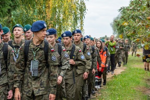 Uczestnicy marszu szlakiem KOP