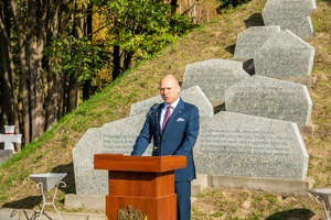 Uczestnicy uroczystych obchodów 85. rocznicy bitwy pod Wytycznem