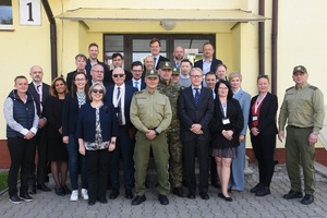 Dyplomaci Unii Europejskiej podczas spotkania z funkcjonariuszami SG w Placówce NOSG w Terespolu