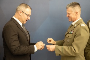 Uczestnicy spotkania świątecznego służb mundurowych woj. lubelskiego w sali konferencyjnej KWP w Lublinie