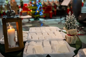 Uczestnicy spotkania opłatkowego w Nadbużańskim Oddziale Straży Granicznej