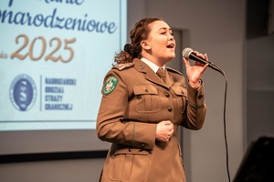 Uczestnicy spotkania opłatkowego w Nadbużańskim Oddziale Straży Granicznej