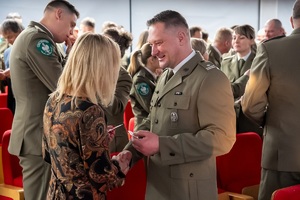 Uczestnicy spotkania opłatkowego w Nadbużańskim Oddziale Straży Granicznej