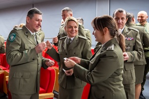 Uczestnicy spotkania opłatkowego w Nadbużańskim Oddziale Straży Granicznej