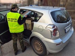 Zabezpieczanie przez Straż Graniczną nielegalnych papierosów i alkoholu