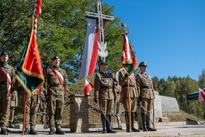 Uczestnicy uroczystości podczas uroczystości obchodów 87. rocznicy bitwy pod Wytycznem